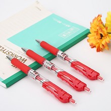 晨光(M&G)K35红色0.5mm经典子弹头中性笔按动签字笔水笔 12支/盒