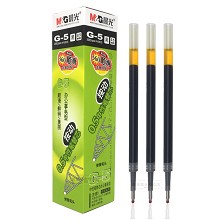 晨光(M&G)G-5按动中性笔笔芯0.5mm黑色20支中性笔签字水笔芯 替芯