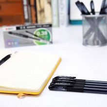 晨光(M&G)0.38mm黑色全针管中性笔签字笔水笔 12支/盒AGP63201