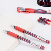 晨光(M&G)0.38mm红色全针管中性笔签字笔水笔 12支/盒AGP63201