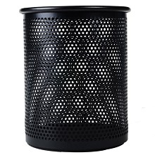 晨光（M&G）ABT98403金属网格圆形笔筒收纳盒黑色