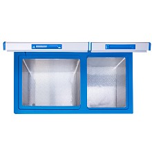康佳（KONKA）206升 双门双温冷柜冰柜 节能变温卧式冰箱（白色）BCD-206DZP