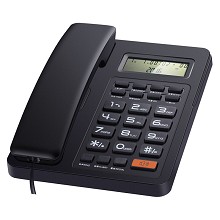 国威时代电话交换机配套商务电话机座机免提来显普通电话机G810型免提通话 黑色