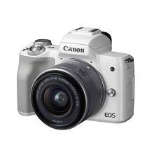 佳能微单（Canon）EOS M50（15-45镜头白色套机）（DIGIC 8处理器 2410万像素 全像素双核对焦 旋转触控LCD）