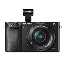 索尼（SONY）ILCE-6000L APS-C微单数码相机标准套装 黑色（约2430万有效像素 E PZ 16-50mm镜头 a6000）