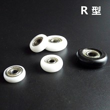 尼龙塑料包胶轴承滑轮 3D打印机配件 球面圆弧R型小滚轮子 R8*32*12