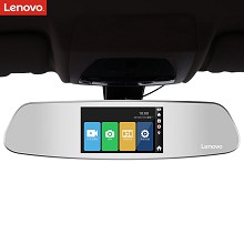 联想Lenovo 后视镜行车记录仪HR06 1080P高清大广角 5英寸IPS屏循环录像倒车影像停车监控