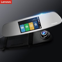 联想Lenovo 后视镜行车记录仪HR06 1080P高清大广角 5英寸IPS屏循环录像倒车影像停车监控