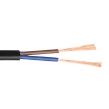 秋叶原（CHOSEAL）电源线RVV2*1.0工程家装纯铜电线电缆 黑色 30米